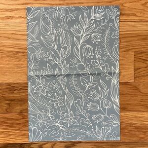 Set of 20 10x13 Blue Gray Floral Poly Mailers Neutral Shipping Seller Supply